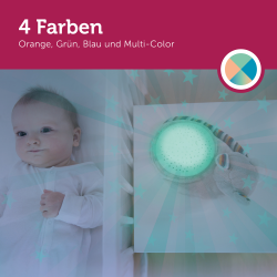 Leuchtet in 4 Farben.