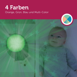 Er leuchtet in mehreren Farben