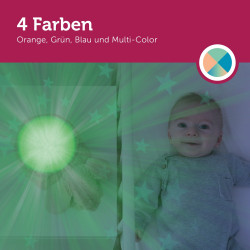 Leuchtet in mehreren Farben